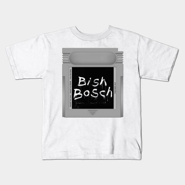 Bish Bosch Game Cartridge Kids T-Shirt by PopCarts